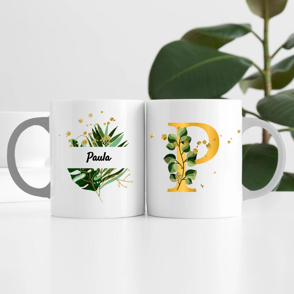 "Edel & Floral" Initialien & Namen | Personalisierte Tasse