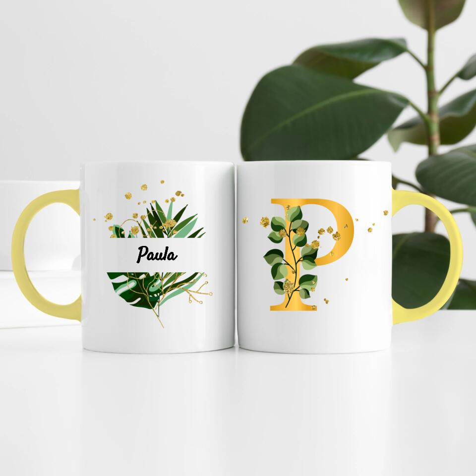 "Edel & Floral" Initialien & Namen | Personalisierte Tasse