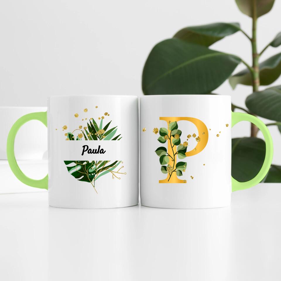 "Edel & Floral" Initialien & Namen | Personalisierte Tasse