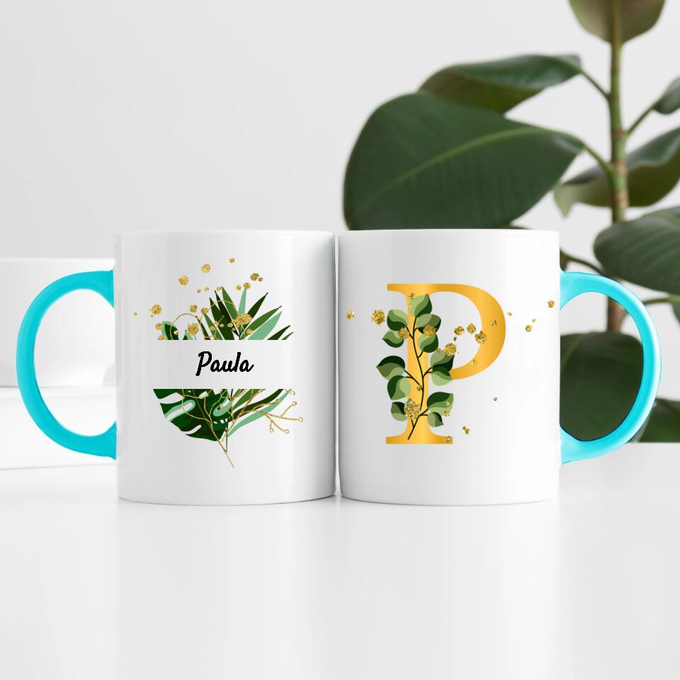"Edel & Floral" Initialien & Namen | Personalisierte Tasse