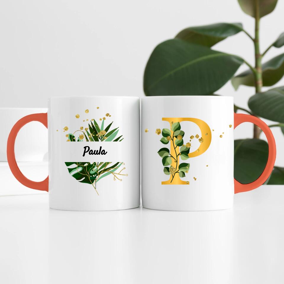 "Edel & Floral" Initialien & Namen | Personalisierte Tasse