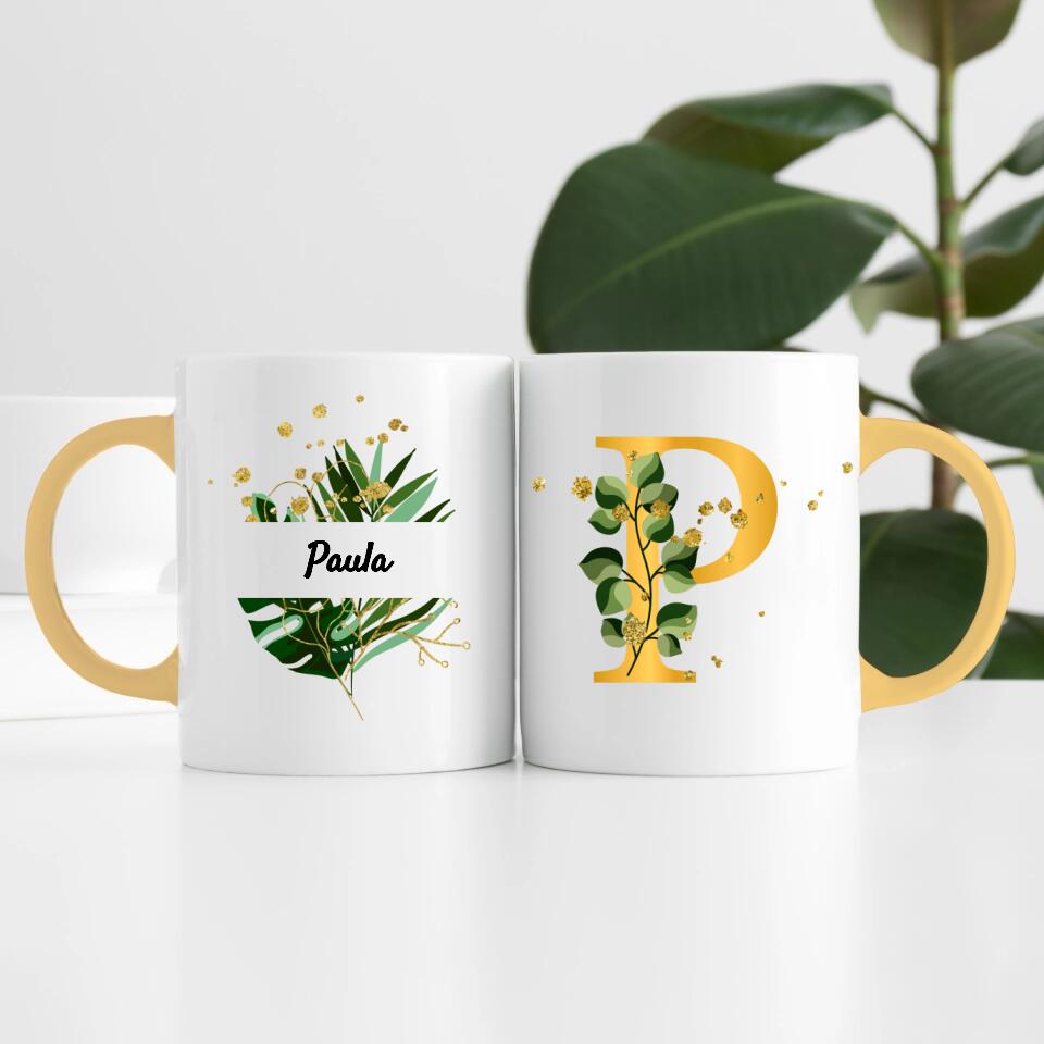 "Edel & Floral" Initialien & Namen | Personalisierte Tasse
