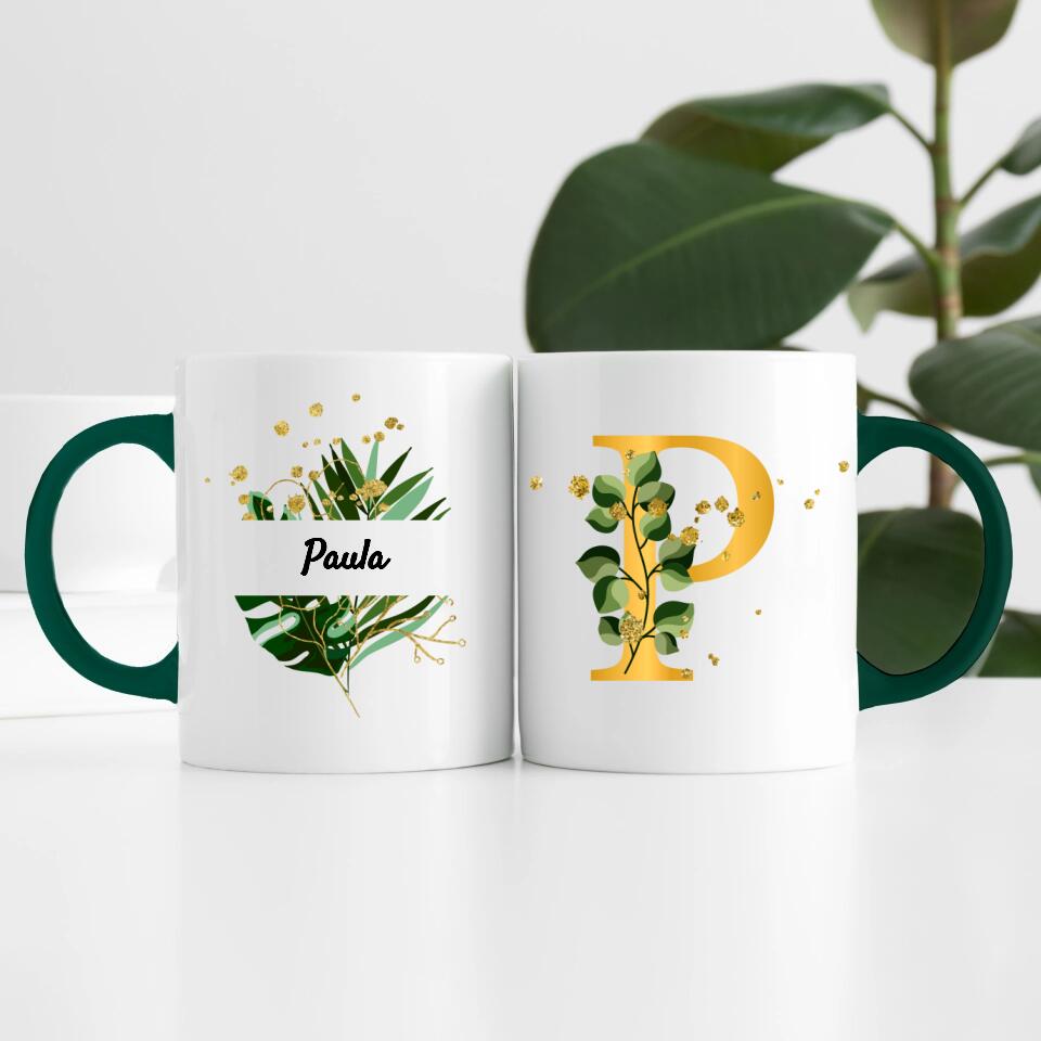 "Edel & Floral" Initialien & Namen | Personalisierte Tasse