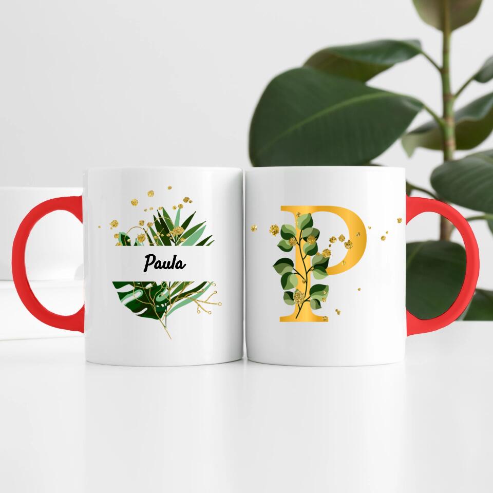 "Edel & Floral" Initialien & Namen | Personalisierte Tasse