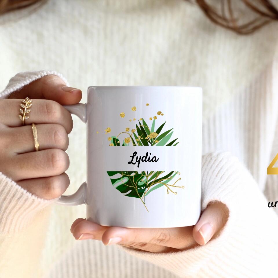 "Edel & Floral" Geburtstag | Personalisierte Tasse