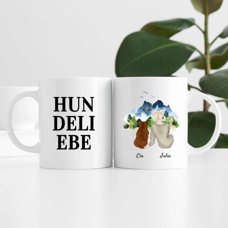 Tierliebe (bis zu 3 Tieren) | Personalisierte Tasse