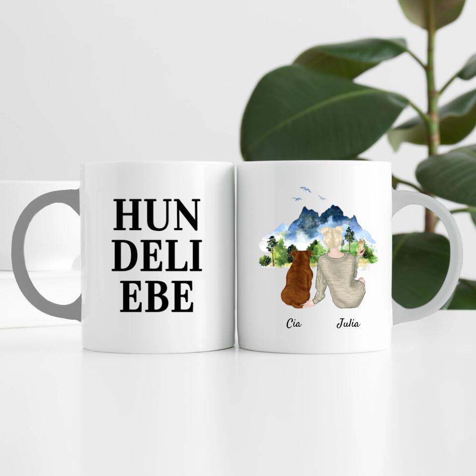 Tierliebe (bis zu 3 Tieren) | Personalisierte Tasse