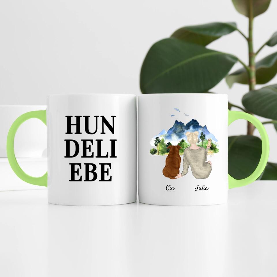 Tierliebe (bis zu 3 Tieren) | Personalisierte Tasse