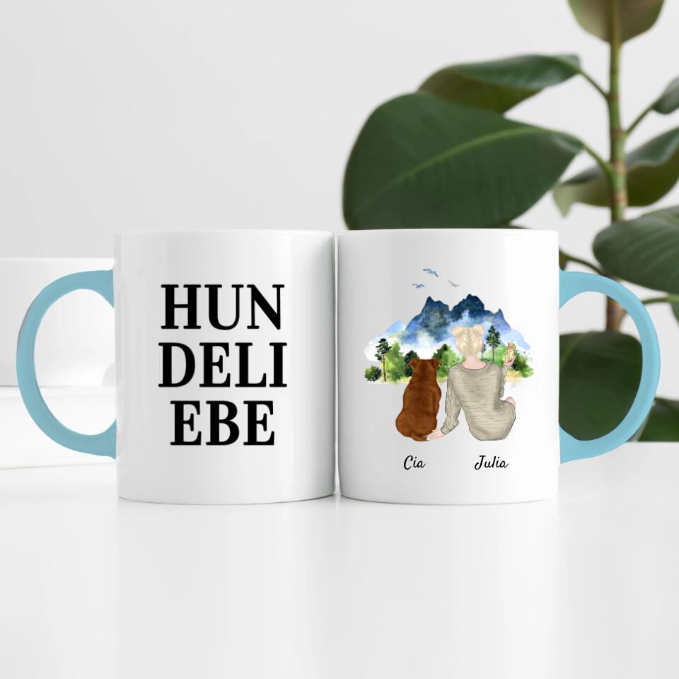 Tierliebe (bis zu 3 Tieren) | Personalisierte Tasse
