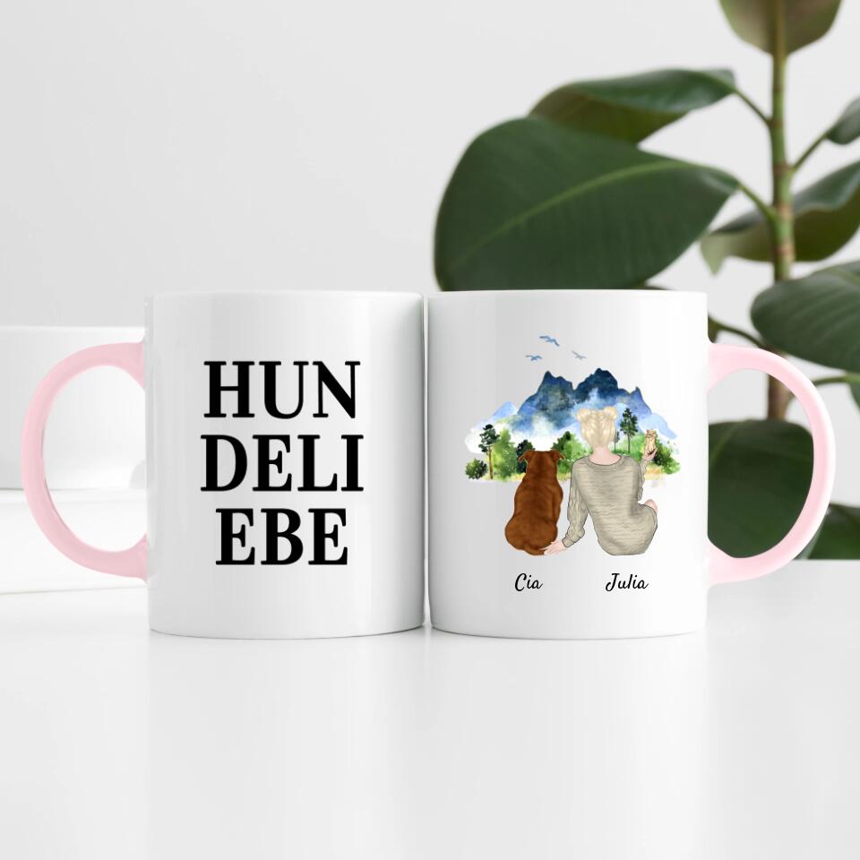 Tierliebe (bis zu 3 Tieren) | Personalisierte Tasse