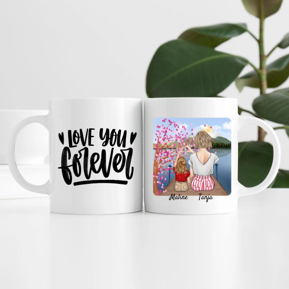 Mutter mit Tochter | Personalisierte Tasse