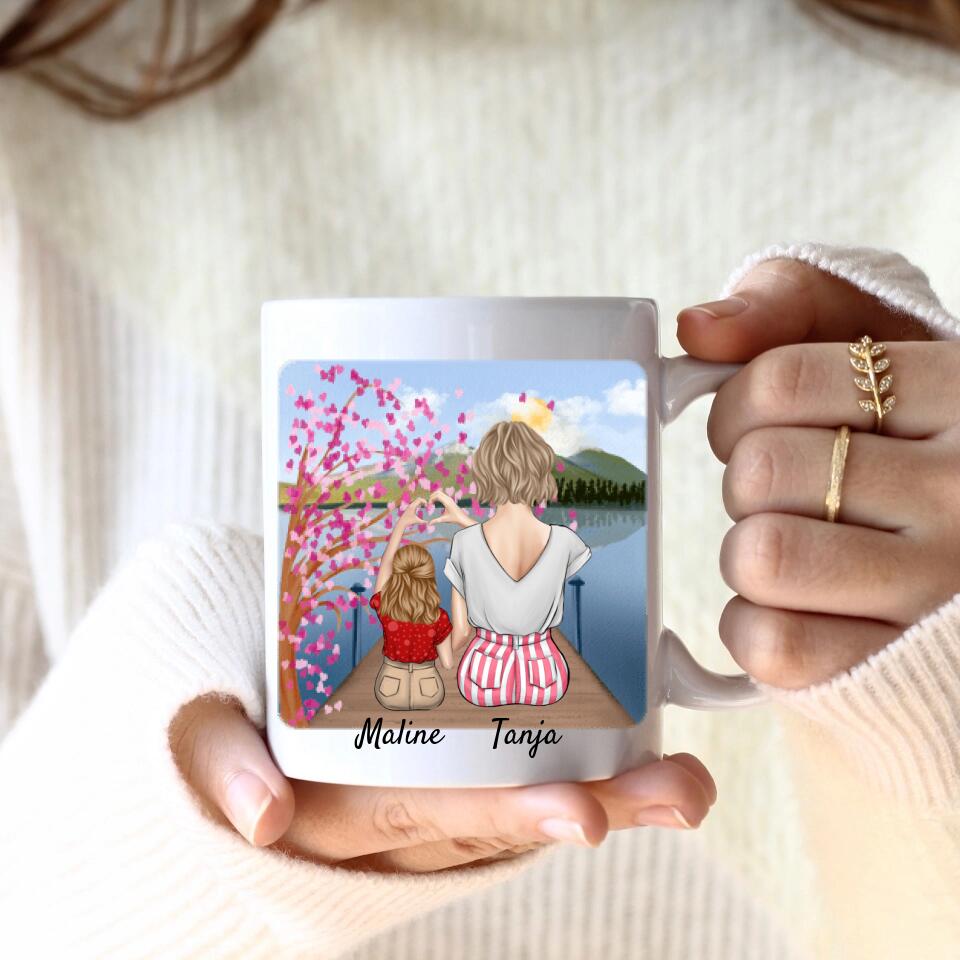 Mutter mit Tochter | Personalisierte Tasse