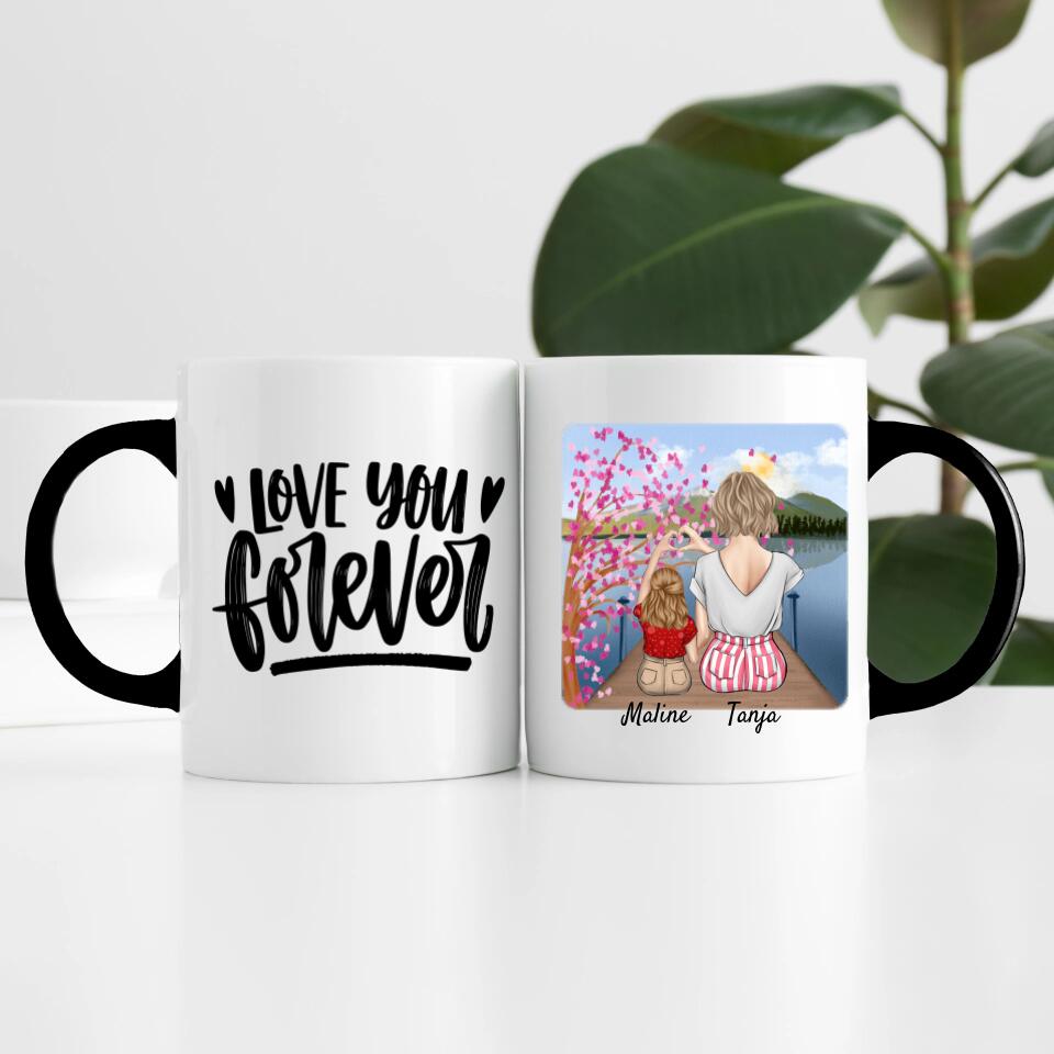 Mutter mit Tochter | Personalisierte Tasse