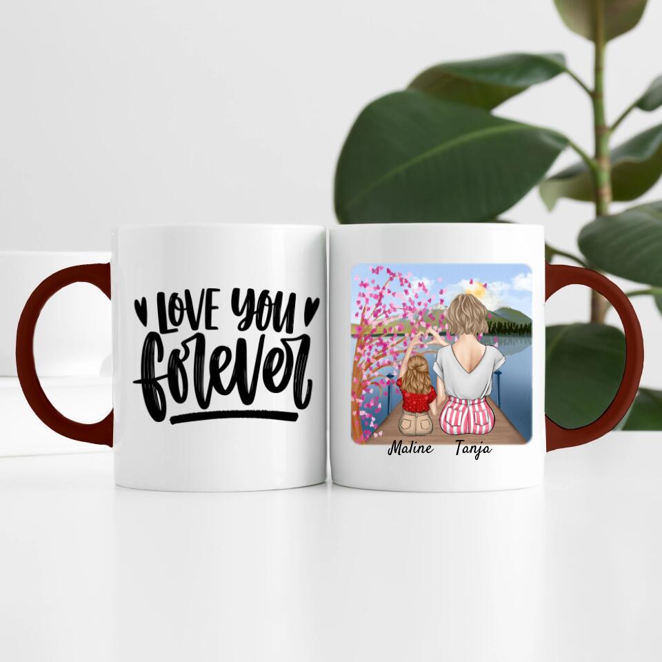 Mutter mit Tochter | Personalisierte Tasse