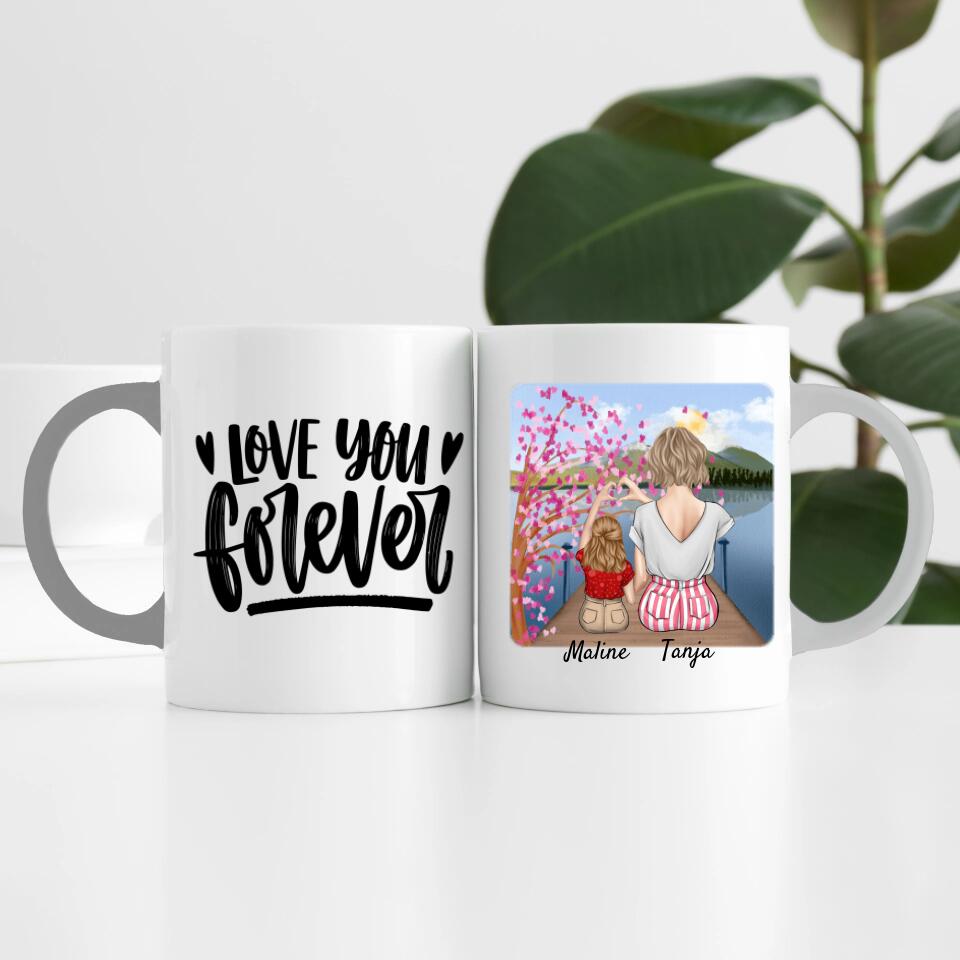 Mutter mit Tochter | Personalisierte Tasse