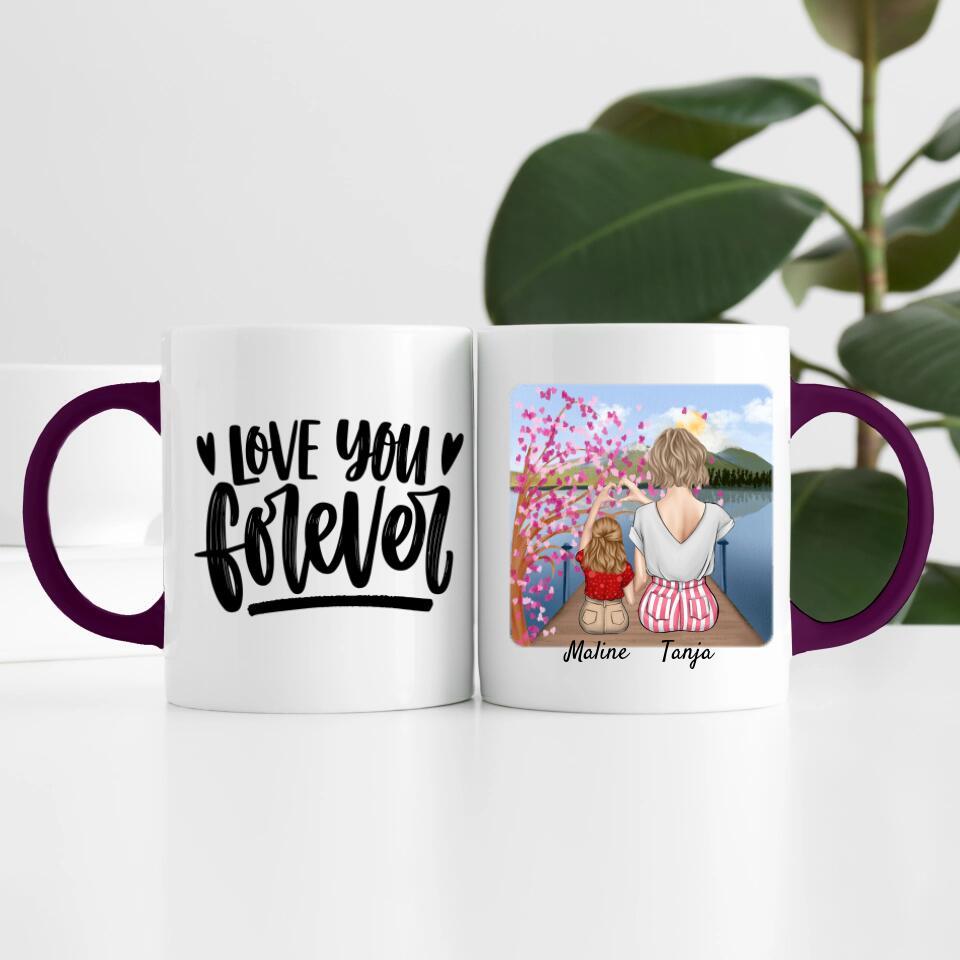 Mutter mit Tochter | Personalisierte Tasse