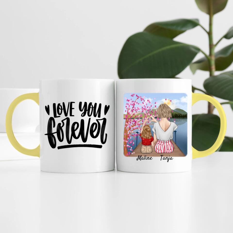 Mutter mit Tochter | Personalisierte Tasse