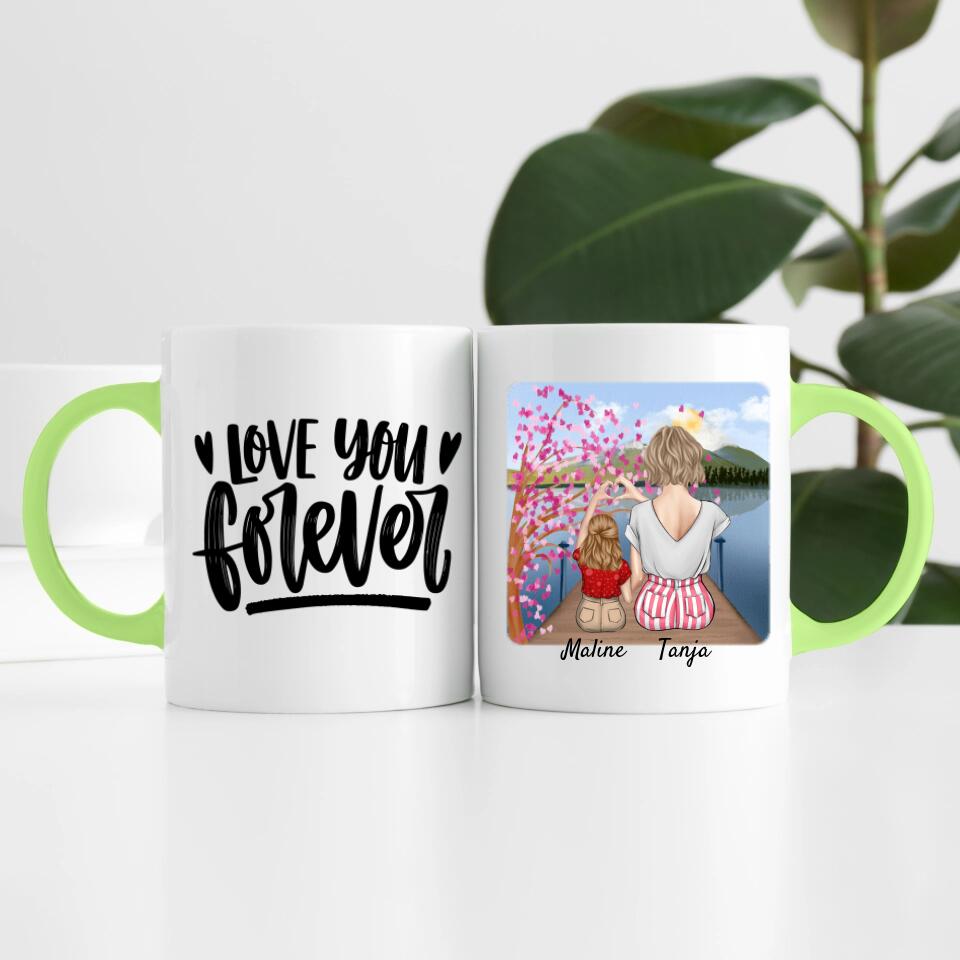 Mutter mit Tochter | Personalisierte Tasse