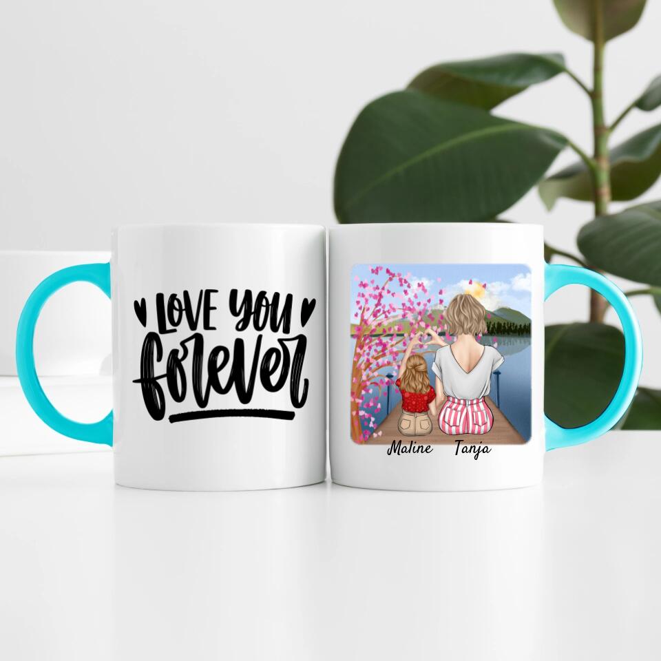 Mutter mit Tochter | Personalisierte Tasse