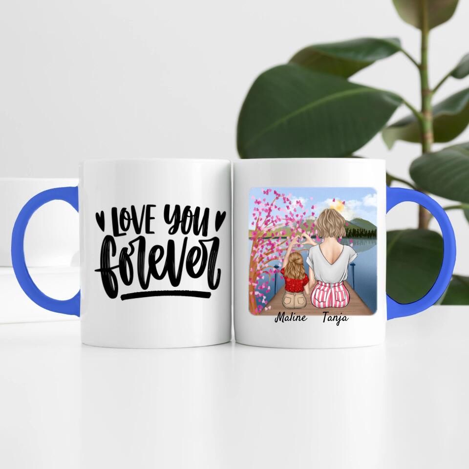 Mutter mit Tochter | Personalisierte Tasse