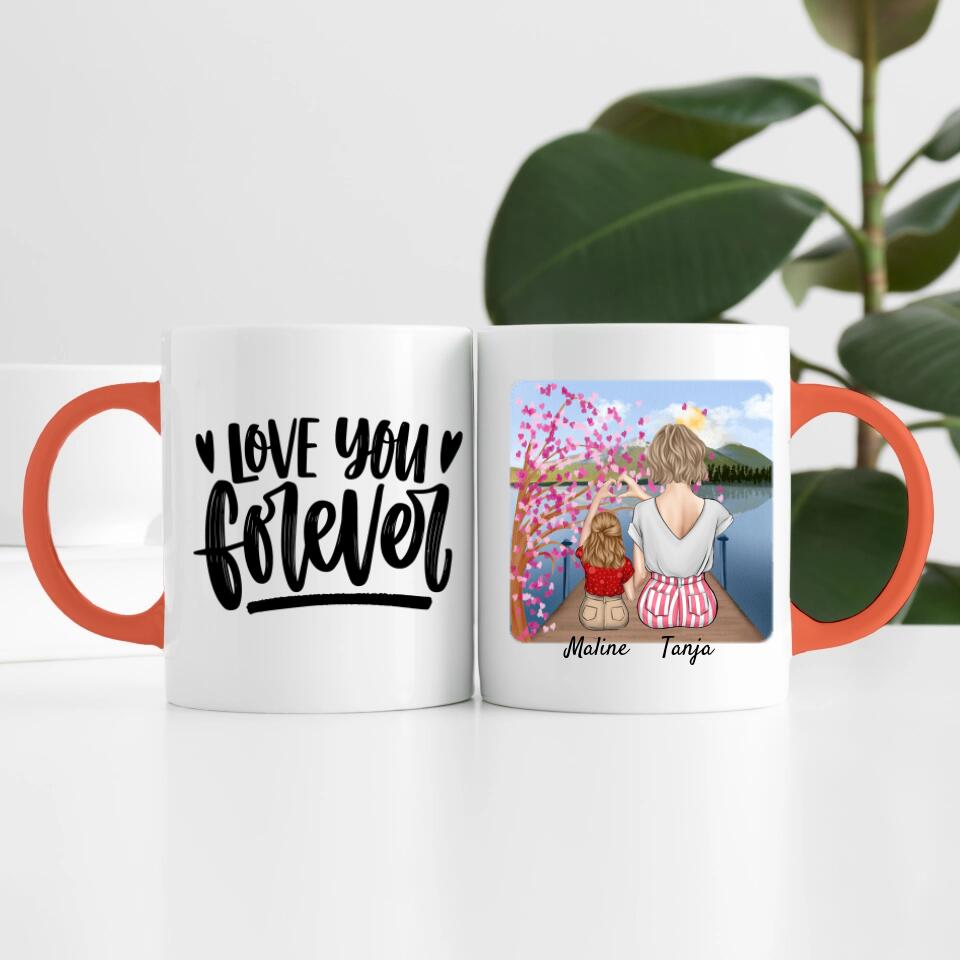 Mutter mit Tochter | Personalisierte Tasse