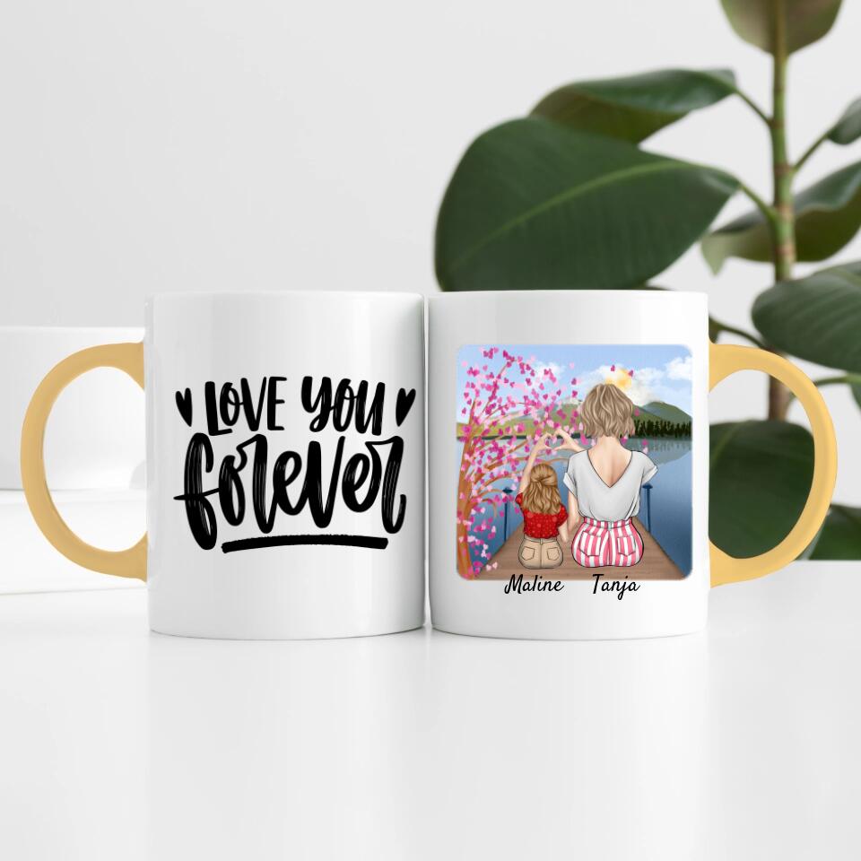 Mutter mit Tochter | Personalisierte Tasse