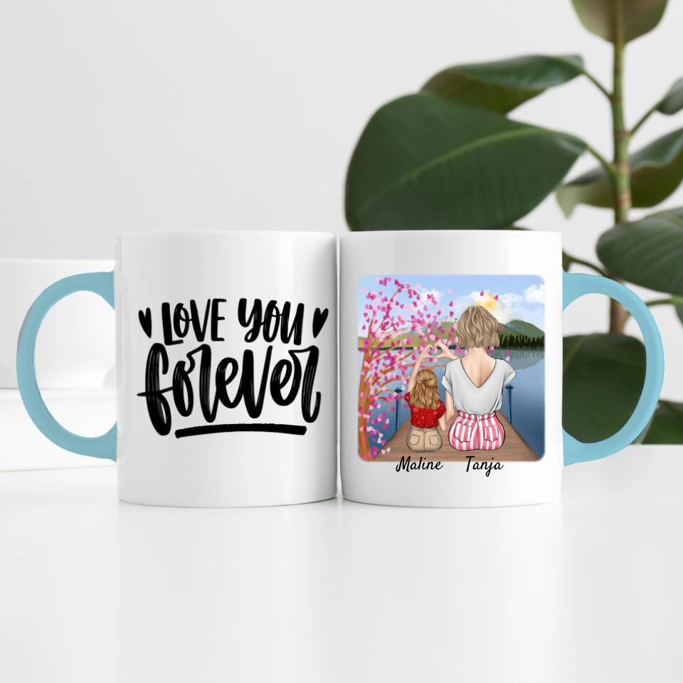 Mutter mit Tochter | Personalisierte Tasse