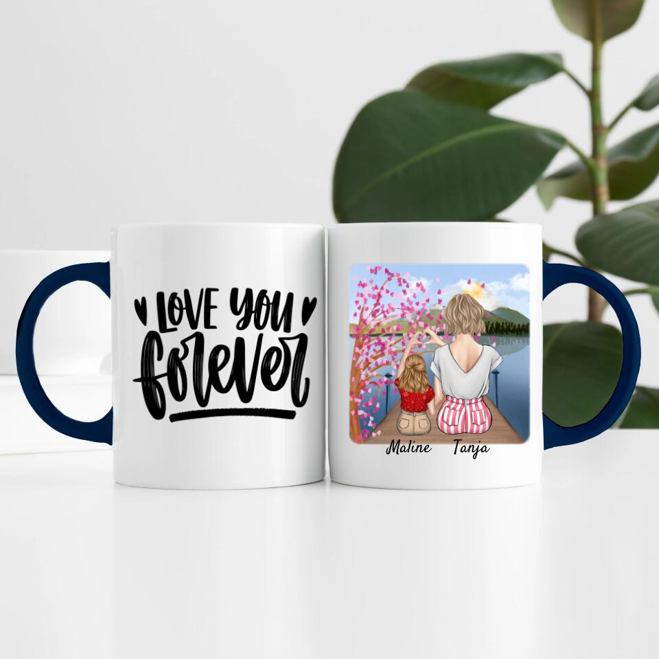 Mutter mit Tochter | Personalisierte Tasse