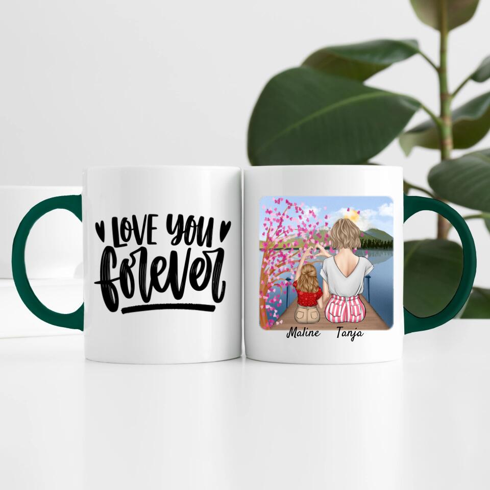 Mutter mit Tochter | Personalisierte Tasse