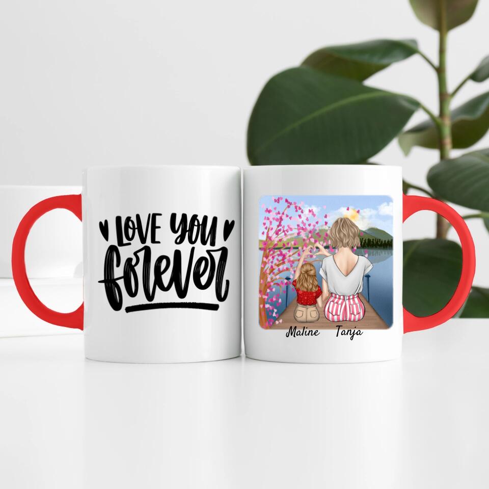 Mutter mit Tochter | Personalisierte Tasse