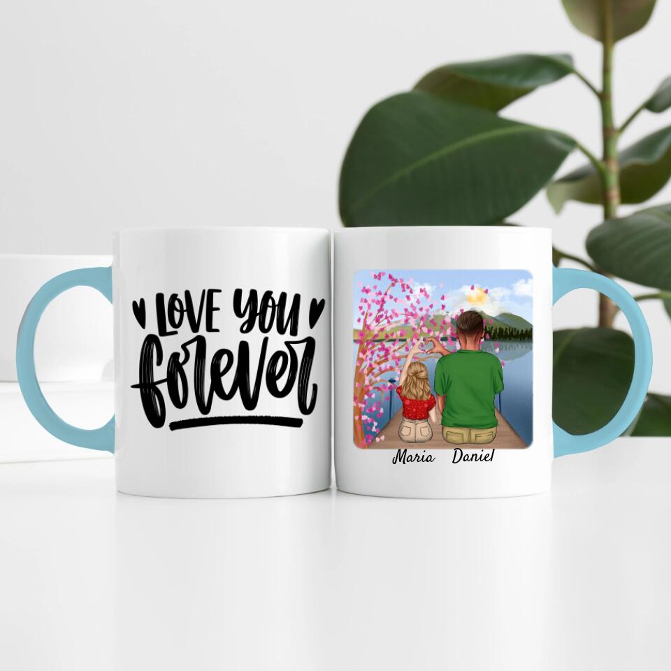 Vater mit Tochter | Personalisierte Tasse