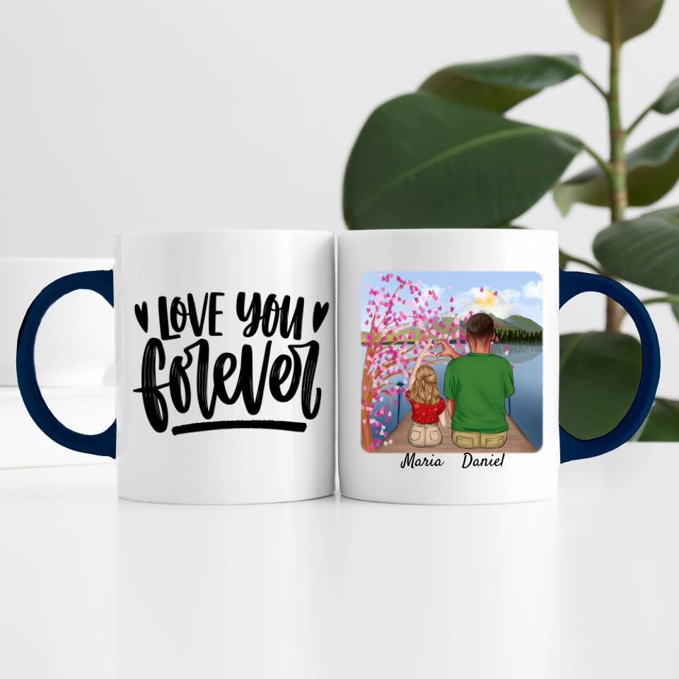 Vater mit Tochter | Personalisierte Tasse