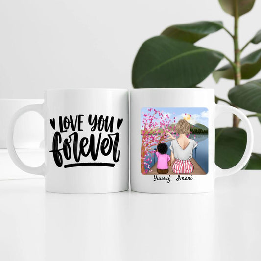 Mutter mit Sohn | Personalisierte Tasse