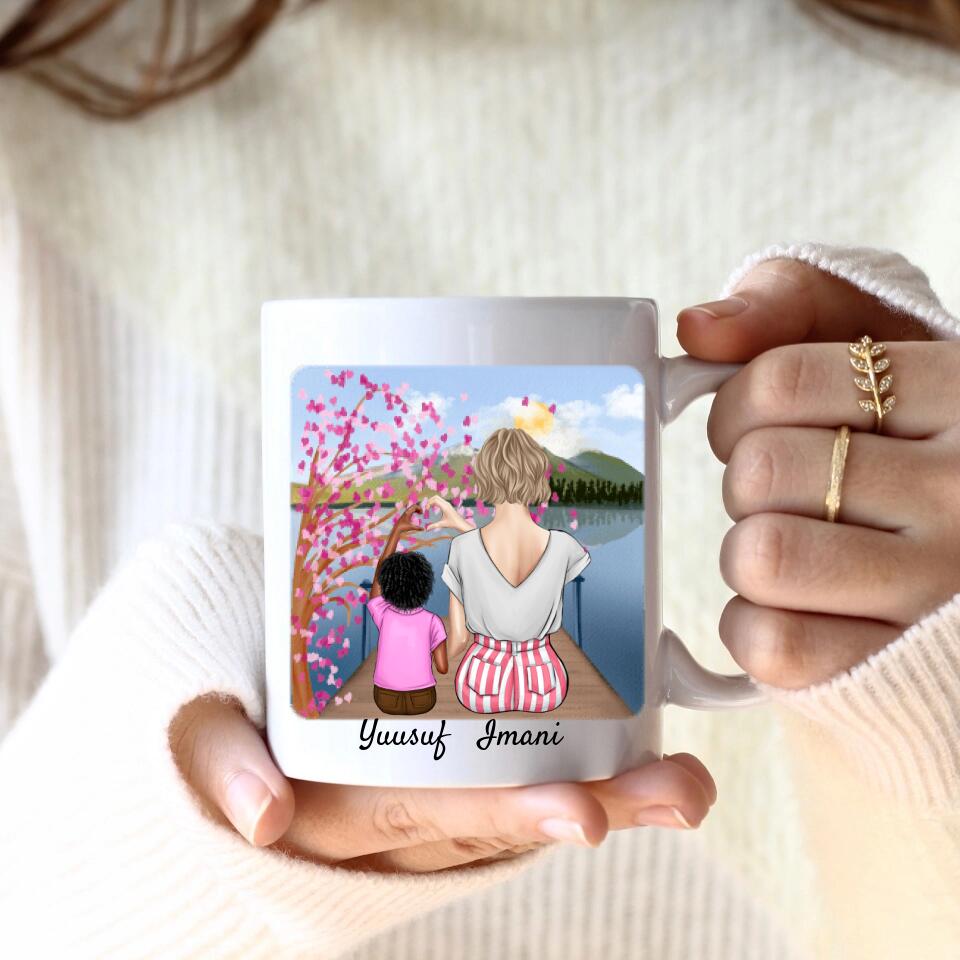 Mutter mit Sohn | Personalisierte Tasse