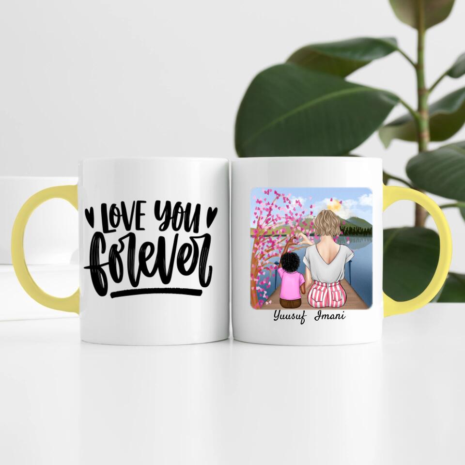 Mutter mit Sohn | Personalisierte Tasse