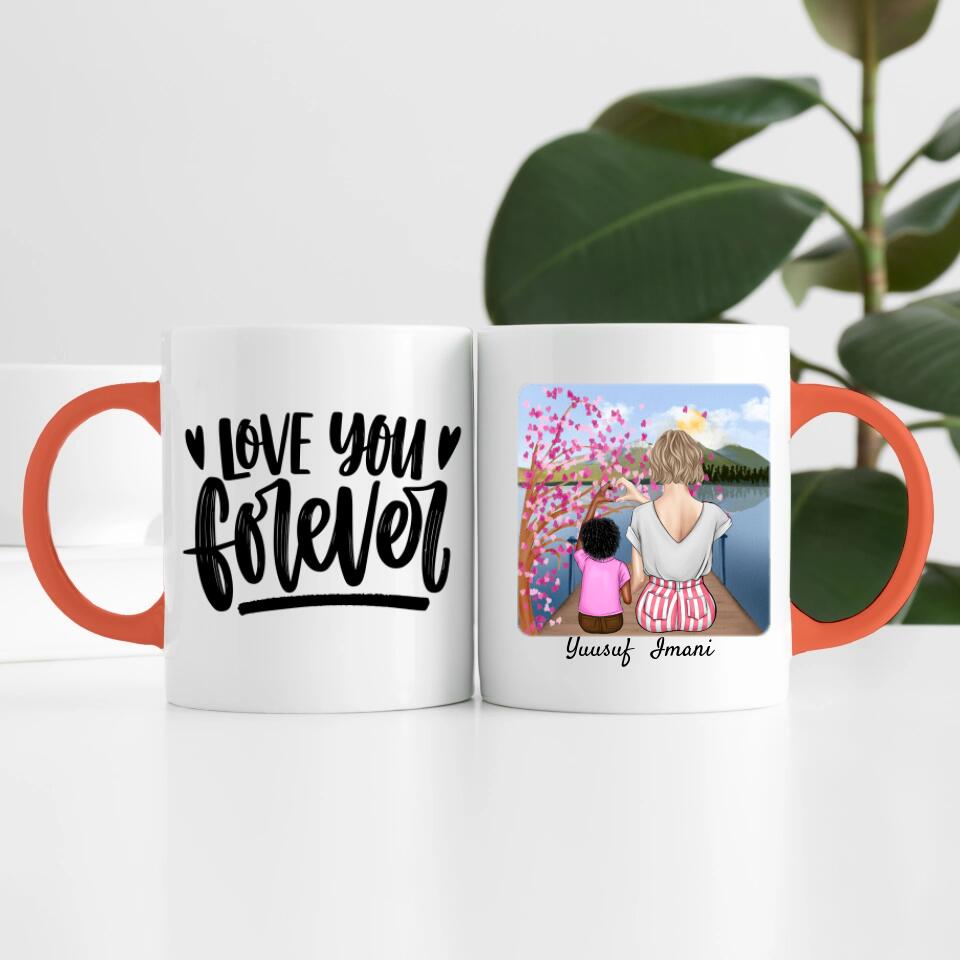 Mutter mit Sohn | Personalisierte Tasse