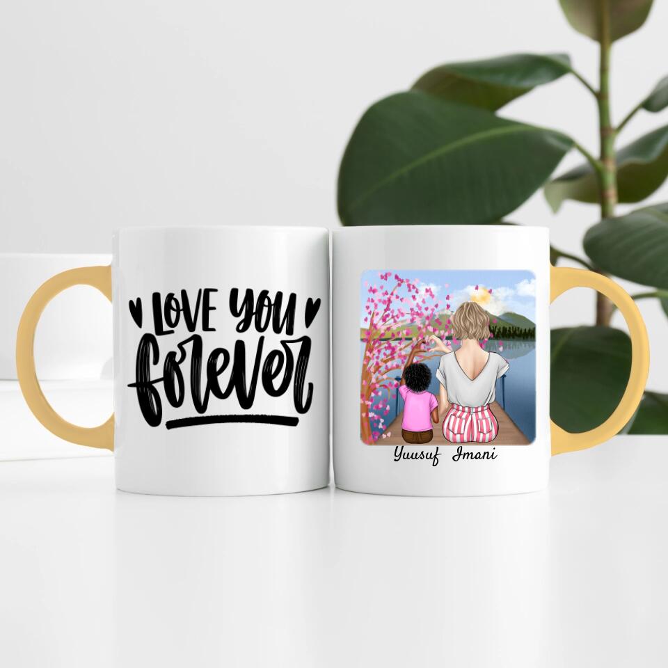 Mutter mit Sohn | Personalisierte Tasse