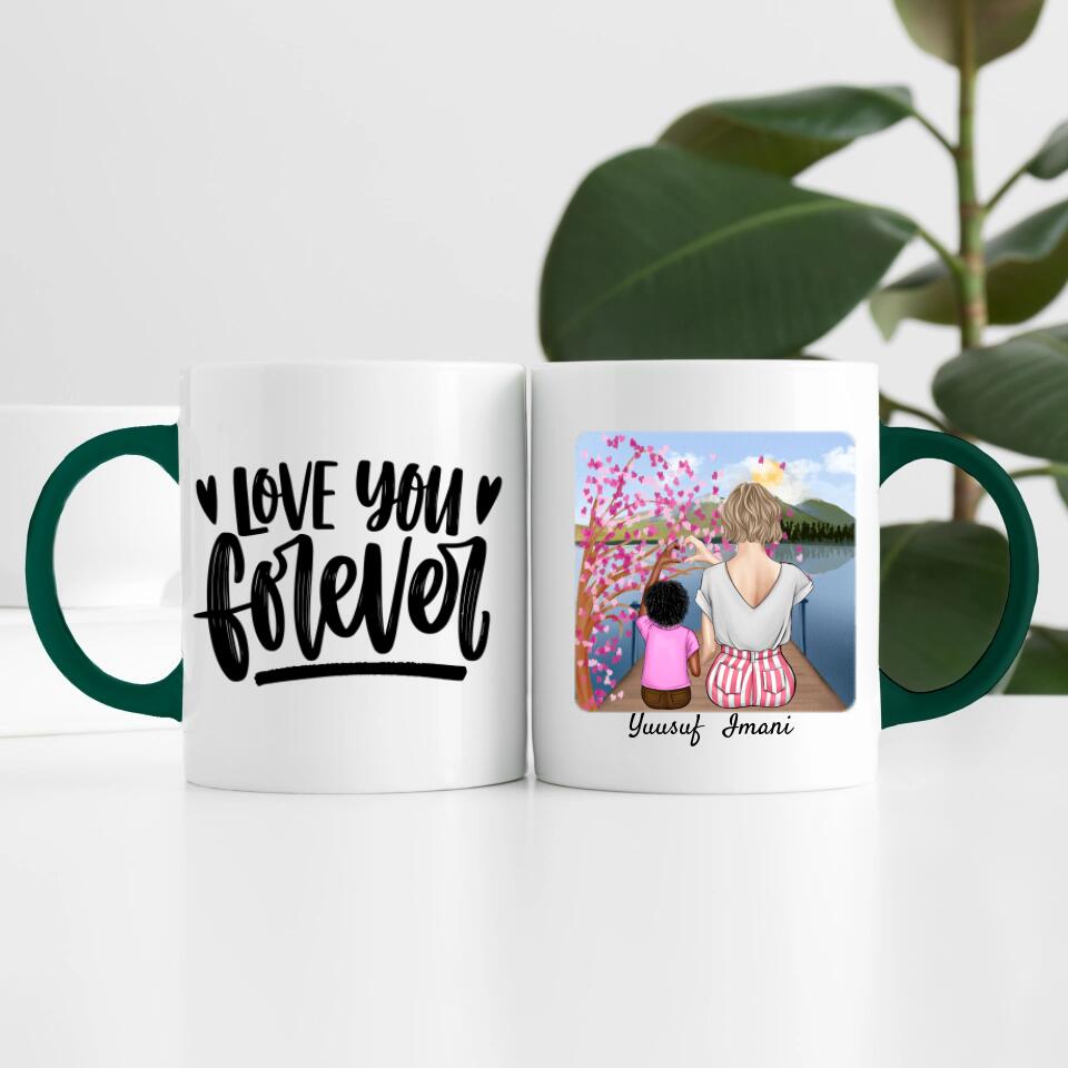 Mutter mit Sohn | Personalisierte Tasse