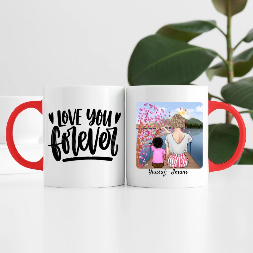 Mutter mit Sohn | Personalisierte Tasse