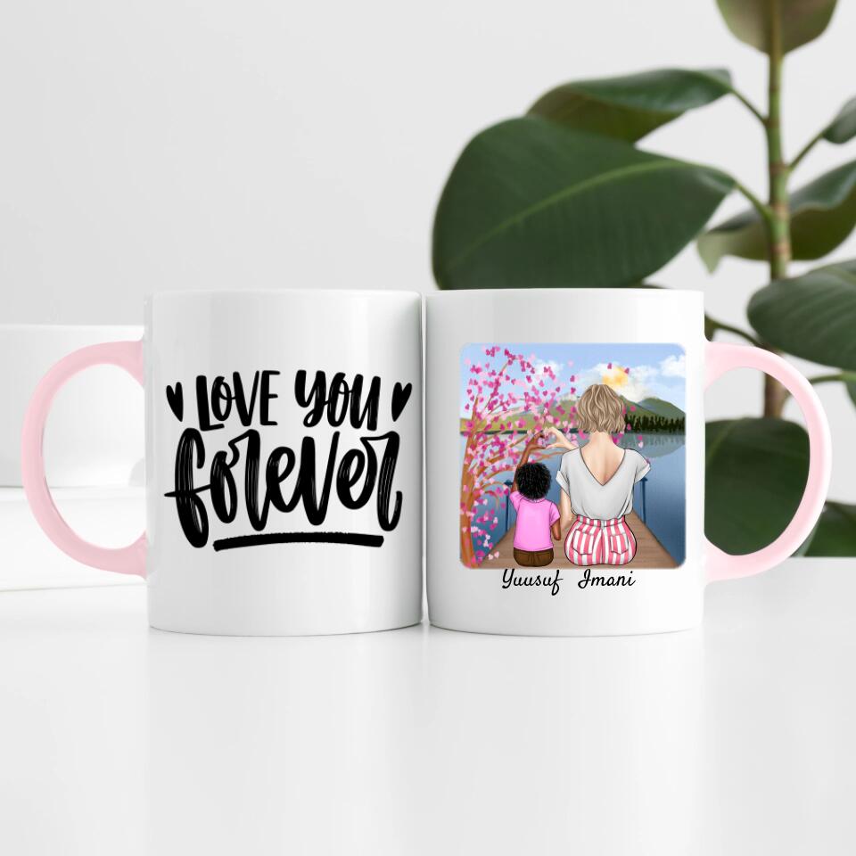 Mutter mit Sohn | Personalisierte Tasse