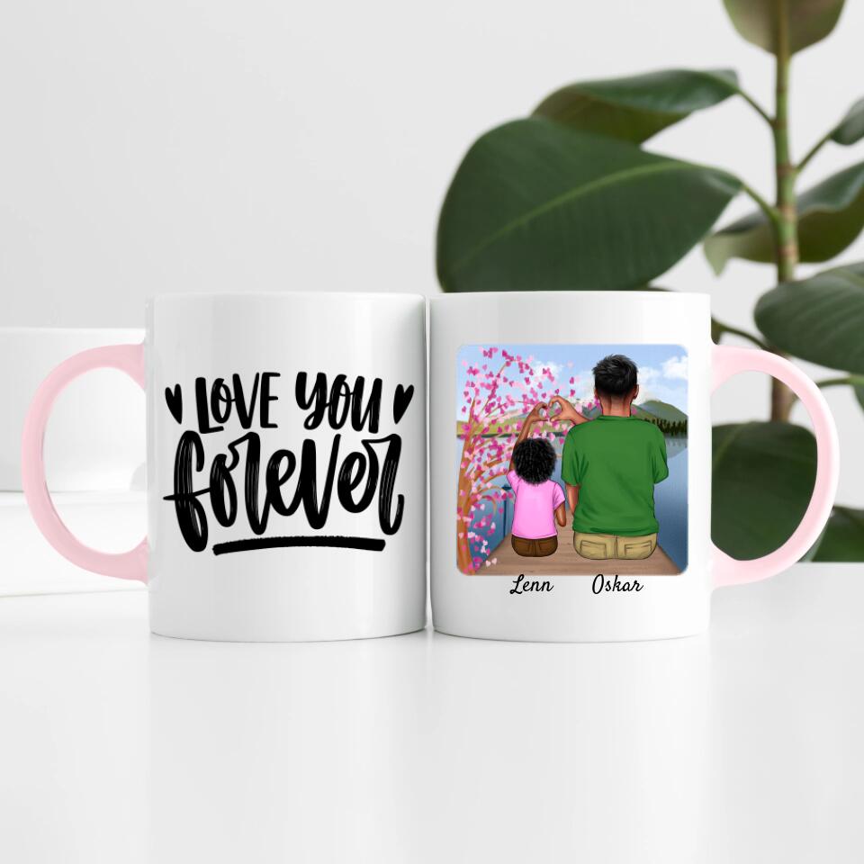 Vater mit Sohn | Personalisierte Tasse