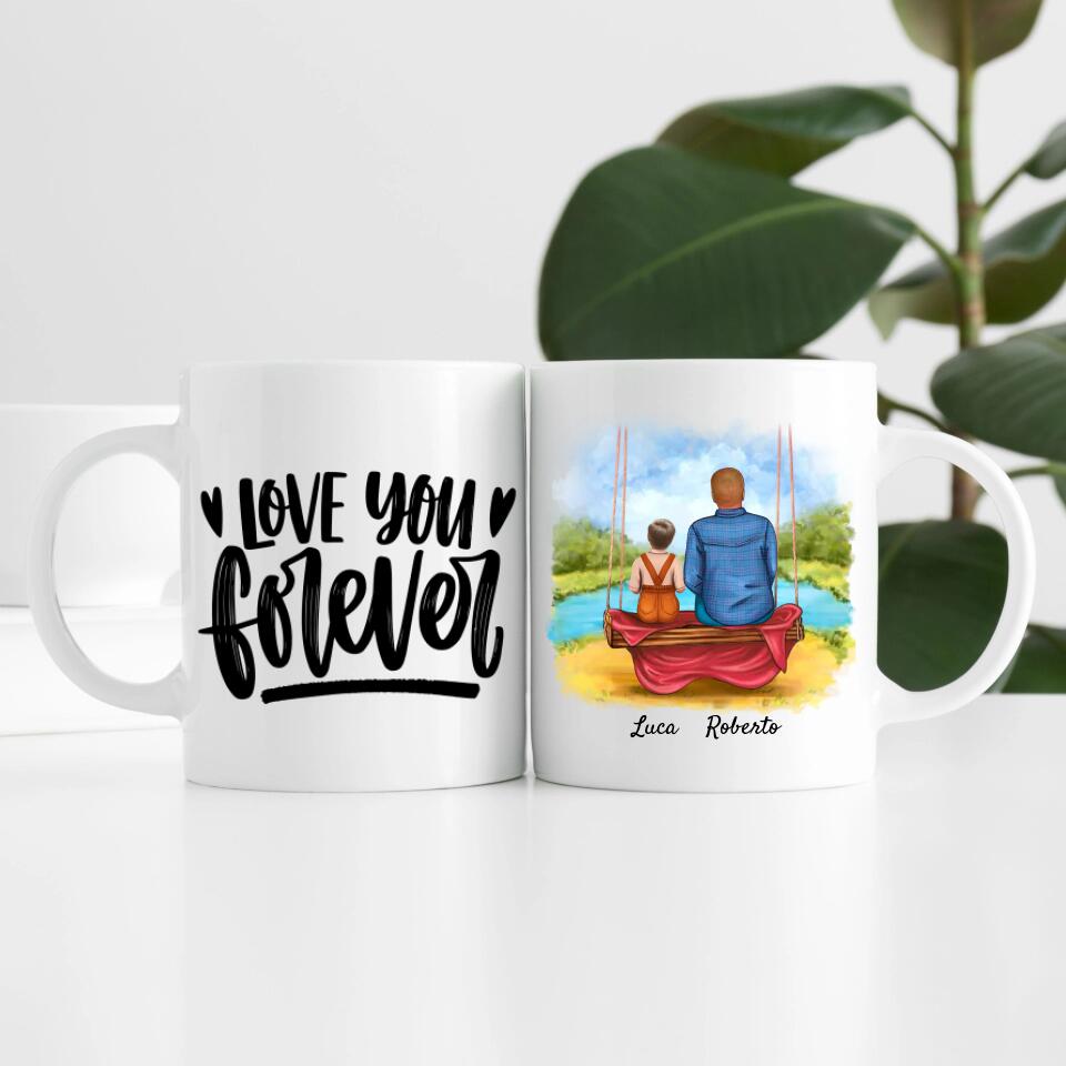 Opa mit Enkel | Personalisierte Tasse