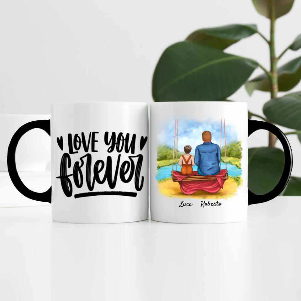 Opa mit Enkel | Personalisierte Tasse