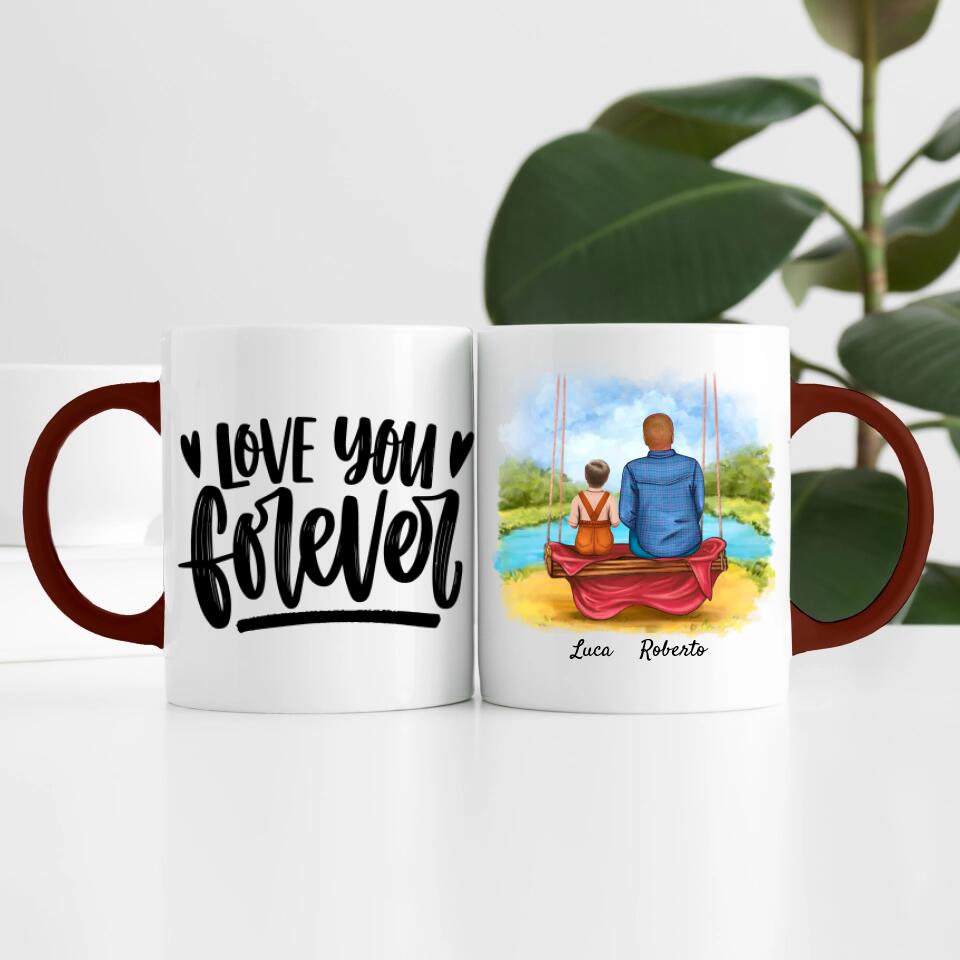 Opa mit Enkel | Personalisierte Tasse