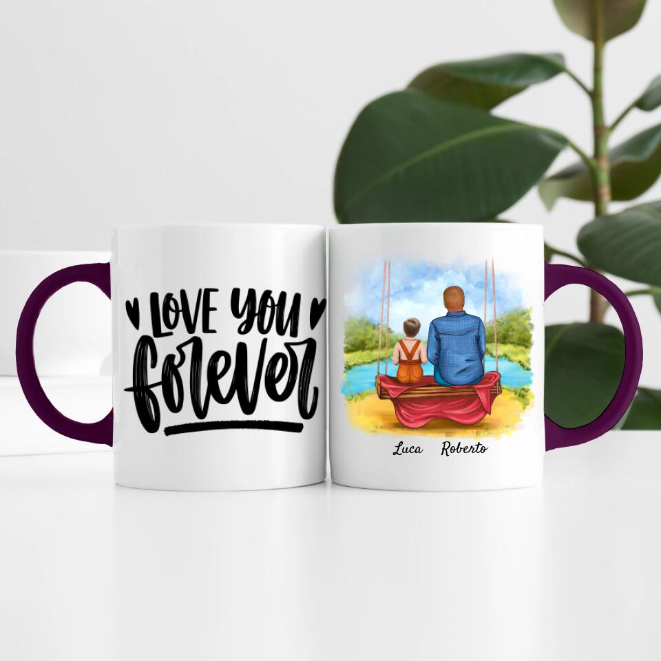 Opa mit Enkel | Personalisierte Tasse
