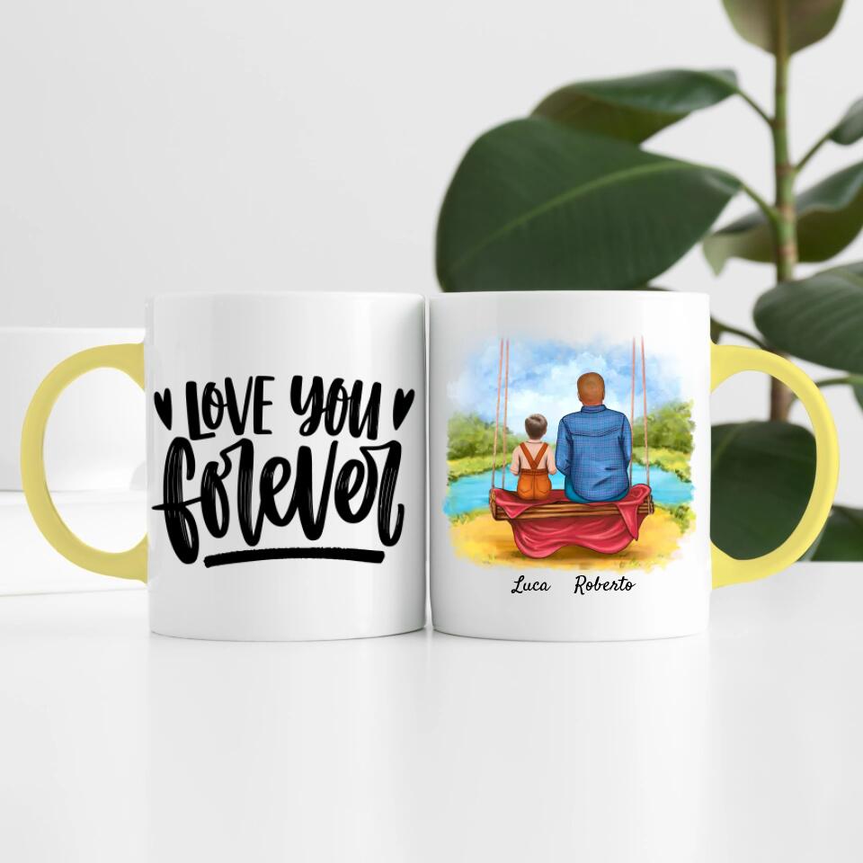 Opa mit Enkel | Personalisierte Tasse