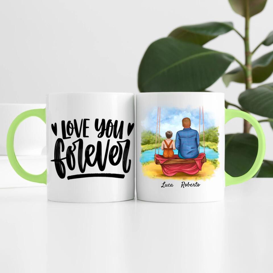 Opa mit Enkel | Personalisierte Tasse