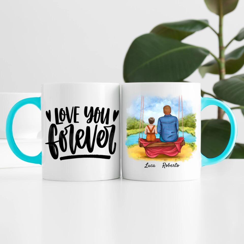 Opa mit Enkel | Personalisierte Tasse
