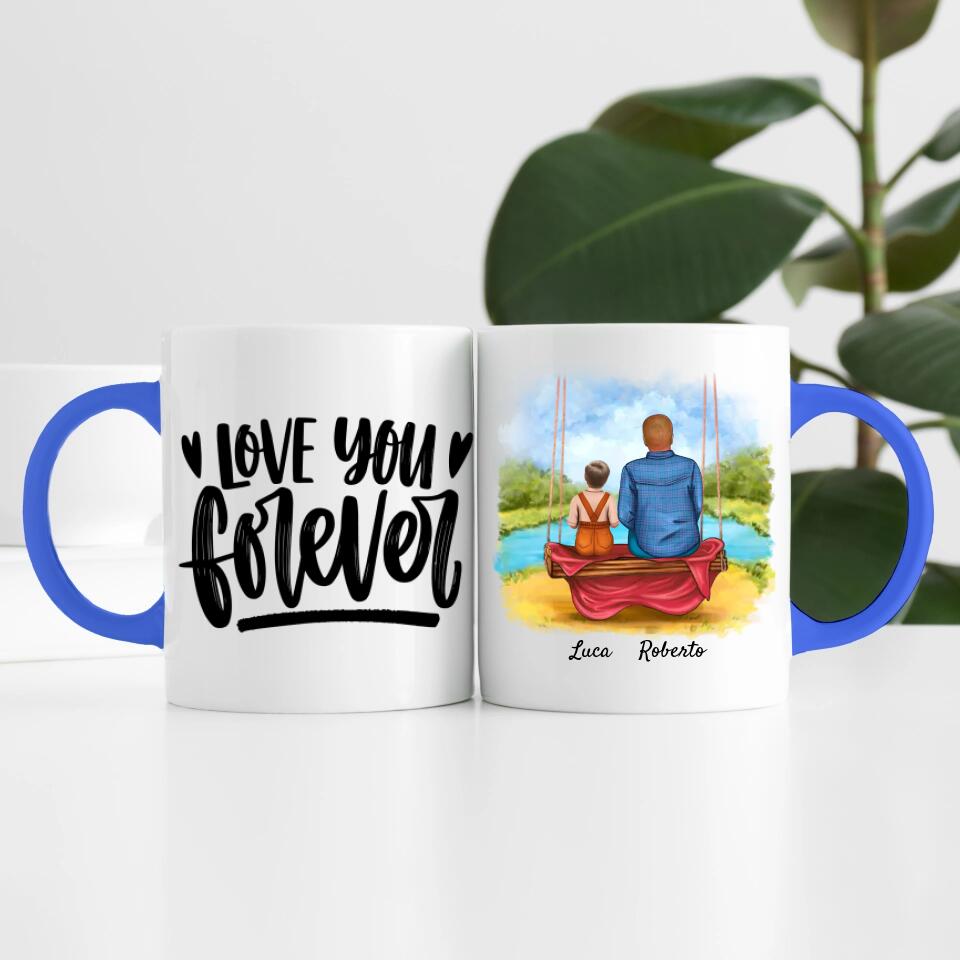 Opa mit Enkel | Personalisierte Tasse