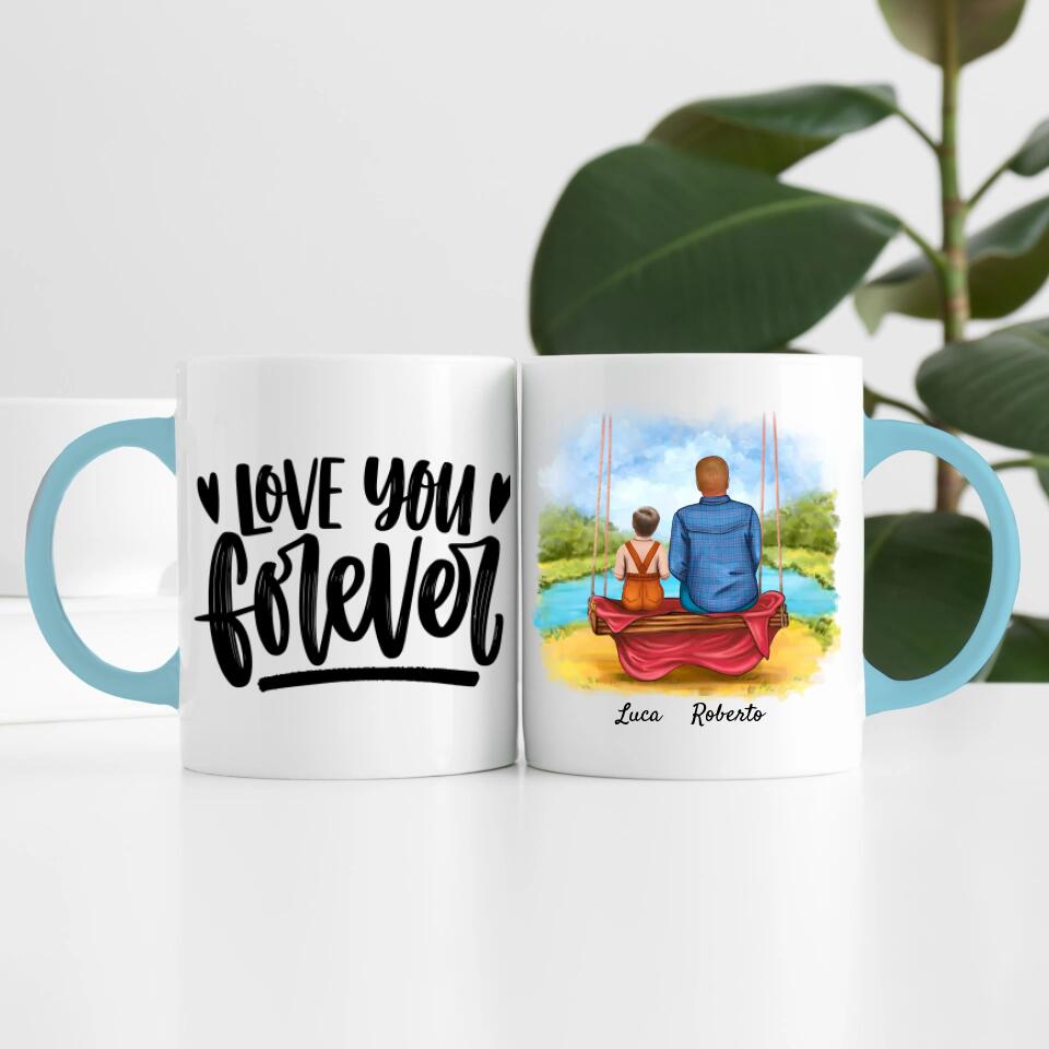 Opa mit Enkel | Personalisierte Tasse